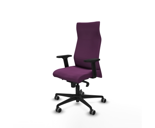 Piqueras y Crespo Albacete direcci?n sincro similpiel morado brazos 2D base nailon ruedas 65 engomadas