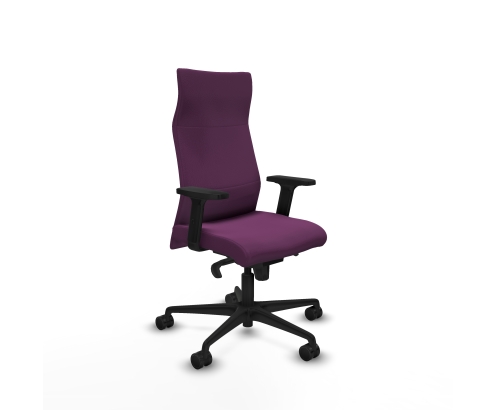 Piqueras y Crespo Albacete direcci?n sincro similpiel morado brazos 2D base nailon ruedas 65 nailon