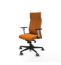 Piqueras y Crespo Albacete direcci?n sincro similpiel naranja brazos 1D blancos base nailon ruedas 65 engomadas