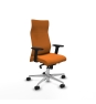 Piqueras y Crespo Albacete direcci?n sincro similpiel naranja brazos 2D base aluminio ruedas 65 nailon
