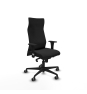 Piqueras y Crespo Albacete direcci?n sincro similpiel negro brazos 1D cromados base nailon ruedas 65 engomadas