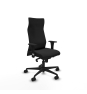 Piqueras y Crespo Albacete direcci?n sincro similpiel negro brazos 1D cromados base nailon ruedas 65 nailon
