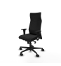 Piqueras y Crespo Albacete direcci?n sincro similpiel negro brazos 1D cromados base nailon ruedas 65 nailon