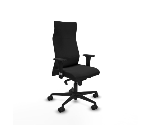 Piqueras y Crespo Albacete direcci?n sincro similpiel negro brazos 1D cromados base nailon ruedas 65 nailon