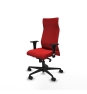 Piqueras y Crespo Albacete direcci?n sincro similpiel rojo brazos 1D cromados base nailon ruedas 65 nailon