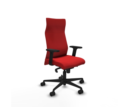 Piqueras y Crespo Albacete direcci?n sincro similpiel rojo brazos 2D base nailon ruedas 65 nailon