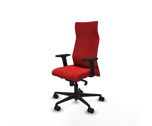 Piqueras y Crespo Albacete direcci?n sincro similpiel rojo brazos 2D base nailon ruedas 65 nailon