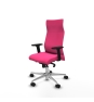 Piqueras y Crespo Albacete direcci?n sincro similpiel rosa brazos 2D base aluminio ruedas 65 nailon