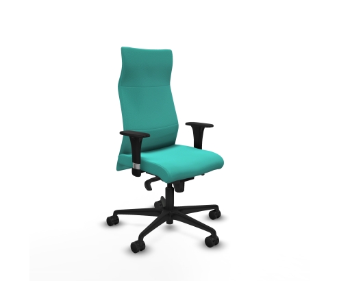 Piqueras y Crespo Albacete direcci?n sincro similpiel turquesa brazos 1D cromados base nailon ruedas 65 nailon