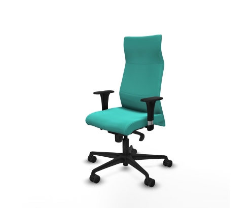 Piqueras y Crespo Albacete direcci?n sincro similpiel turquesa brazos 1D cromados base nailon ruedas 65 nailon