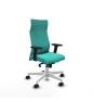 Piqueras y Crespo Albacete direcci?n sincro similpiel turquesa brazos 2D base blanca ruedas 65 nailon