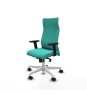 Piqueras y Crespo Albacete direcci?n sincro similpiel turquesa brazos 2D base blanca ruedas 65 nailon