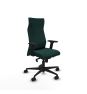 Piqueras y Crespo Albacete direcci?n sincro similpiel verde botella brazos 2D base nailon ruedas 65 nailon