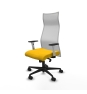 Piqueras y Crespo Albacete malla sincro malla blanca bali amarillo brazos blancos base nailon ruedas 65 mm nailon