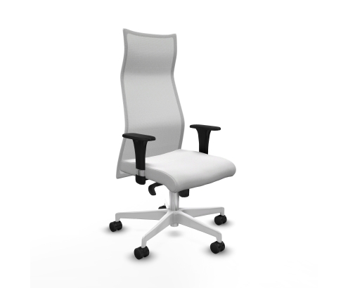 Piqueras y Crespo Albacete malla sincro malla blanca bali blanco brazos 1D base blanca ruedas 65 mm nailon
