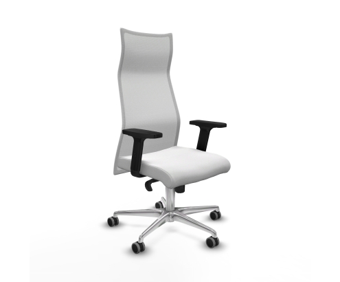 Piqueras y Crespo Albacete malla sincro malla blanca bali blanco brazos 2D base aluminio ruedas 65mm engomadas