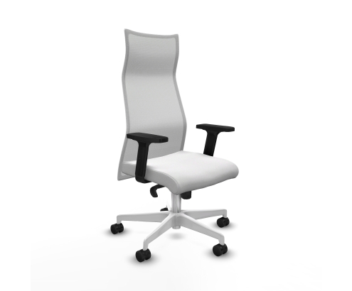 Piqueras y Crespo Albacete malla sincro malla blanca bali blanco brazos 2D base blanca ruedas 65 mm nailon
