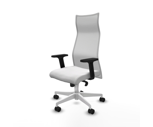 Piqueras y Crespo Albacete malla sincro malla blanca bali blanco brazos 2D base blanca ruedas 65 mm nailon