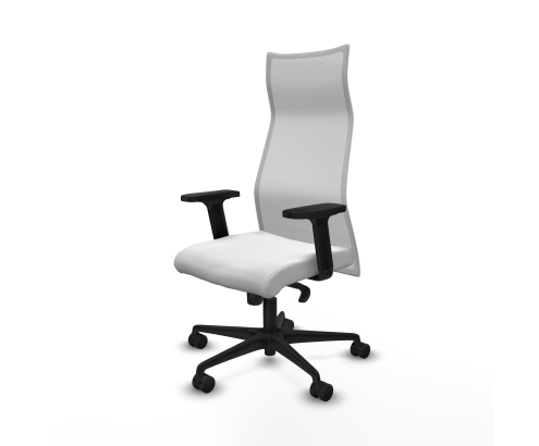 Piqueras y Crespo Albacete malla sincro malla blanca bali blanco brazos 2D base nailon ruedas 65 mm nailon