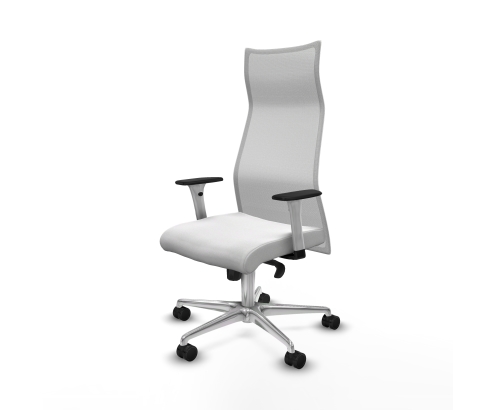 Piqueras y Crespo Albacete malla sincro malla blanca bali blanco brazos blancos base aluminio ruedas 65 mm nailon