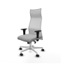 Piqueras y Crespo Albacete malla sincro malla blanca bali gris claro brazos 1D base blanca ruedas 65 mm nailon
