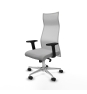 Piqueras y Crespo Albacete malla sincro malla blanca bali gris claro brazos 2D base aluminio ruedas 65 mm nailon