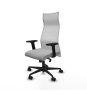 Piqueras y Crespo Albacete malla sincro malla blanca bali gris claro brazos 2D base nailon ruedas 65 mm nailon