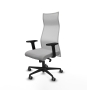 Piqueras y Crespo Albacete malla sincro malla blanca bali gris claro brazos 2D base nailon ruedas 65mm engomadas