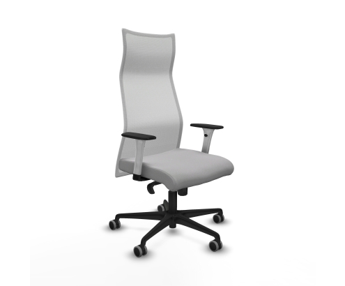 Piqueras y Crespo Albacete malla sincro malla blanca bali gris claro brazos blancos base nailon ruedas 65mm engomadas
