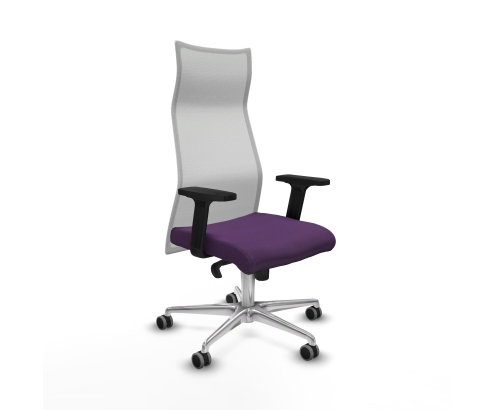 Piqueras y Crespo Albacete malla sincro malla blanca bali morado brazos 2D base aluminio ruedas 65mm engomadas