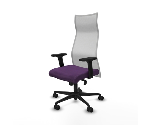 Piqueras y Crespo Albacete malla sincro malla blanca bali morado brazos 2D base nailon ruedas 65 mm nailon