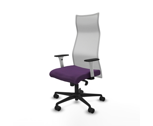 Piqueras y Crespo Albacete malla sincro malla blanca bali morado brazos blancos base nailon ruedas 65 mm nailon