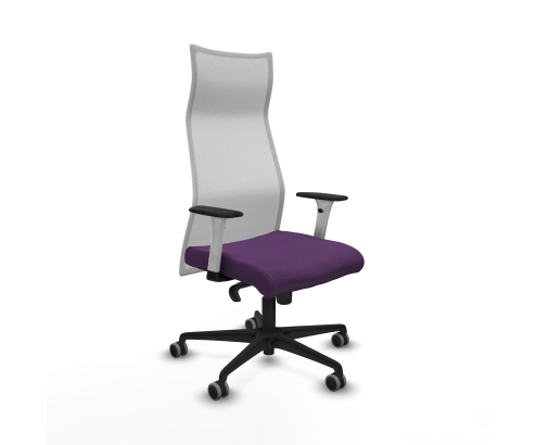 Piqueras y Crespo Albacete malla sincro malla blanca bali morado brazos blancos base nailon ruedas 65mm engomadas