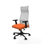 Piqueras y Crespo Albacete malla sincro malla blanca bali naranja brazos 2D base nailon ruedas 65 mm nailon