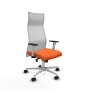 Piqueras y Crespo Albacete malla sincro malla blanca bali naranja brazos blancos base aluminio ruedas 65 mm nailon