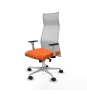 Piqueras y Crespo Albacete malla sincro malla blanca bali naranja brazos blancos base aluminio ruedas 65 mm nailon