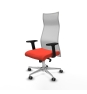 Piqueras y Crespo Albacete malla sincro malla blanca bali naranja oscuro brazos 2D base aluminio ruedas 65mm engomadas