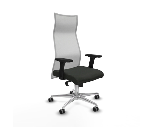 Piqueras y Crespo Albacete malla sincro malla blanca bali negro brazos 2D base aluminio ruedas 65mm engomadas