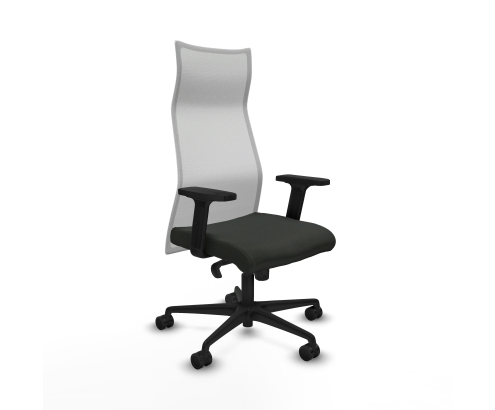 Piqueras y Crespo Albacete malla sincro malla blanca bali negro brazos 2D base nailon ruedas 65 mm nailon
