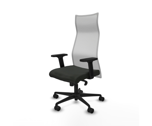 Piqueras y Crespo Albacete malla sincro malla blanca bali negro brazos 2D base nailon ruedas 65 mm nailon