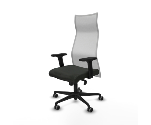 Piqueras y Crespo Albacete malla sincro malla blanca bali negro brazos 2D base nailon ruedas 65mm engomadas