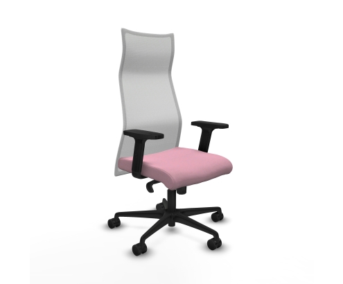 Piqueras y Crespo Albacete malla sincro malla blanca bali rosa brazos 2D base nailon ruedas 65 mm nailon