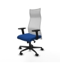 Piqueras y Crespo Albacete malla sincro malla blanca similpiel azul brazos 2D base nailon ruedas 65 mm nailon