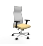 Piqueras y Crespo Albacete malla sincro malla blanca similpiel crema brazos 2D base aluminio ruedas 65 mm nailon
