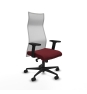 Piqueras y Crespo Albacete malla sincro malla blanca similpiel granate brazos 2D base nailon ruedas 65 mm nailon