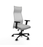 Piqueras y Crespo Albacete malla sincro malla blanca similpiel gris claro brazos 2D base nailon ruedas 65 mm nailon
