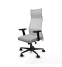 Piqueras y Crespo Albacete malla sincro malla blanca similpiel gris claro brazos 2D base nailon ruedas 65 mm nailon