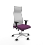 Piqueras y Crespo Albacete malla sincro malla blanca similpiel morado brazos 1D base aluminio ruedas 65 mm nailon