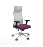 Piqueras y Crespo Albacete malla sincro malla blanca similpiel morado brazos 2D base aluminio ruedas 65mm engomadas