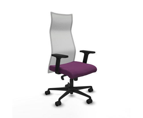 Piqueras y Crespo Albacete malla sincro malla blanca similpiel morado brazos 2D base nailon ruedas 65 mm nailon